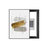 Layered Gold & Neutral Lines Breaker Box Cover | Modern Decorative Panel